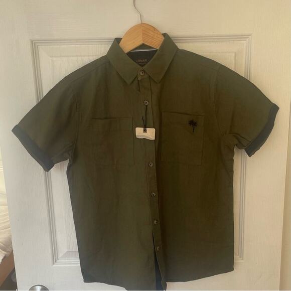 Nomad by |Craft + Flow| Boys Button Down Short-sleeved Big Boy 14/16 100% Cotton - Picture 2 of 7